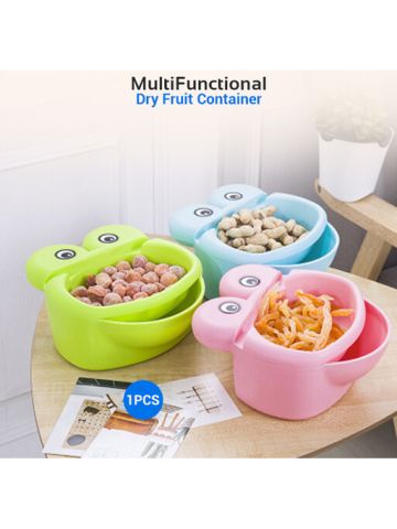 Multifunctional Double Layer Frog Head Dry Fruit Container