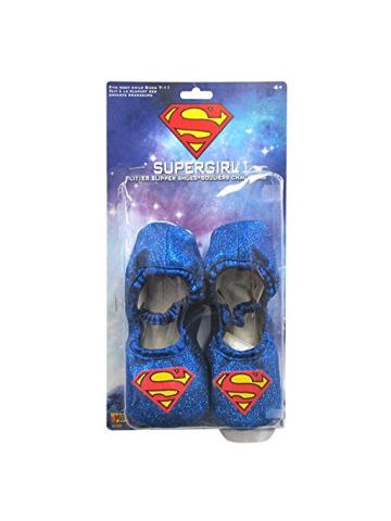 Supergirl Glitter Slipper Shoes - Blue