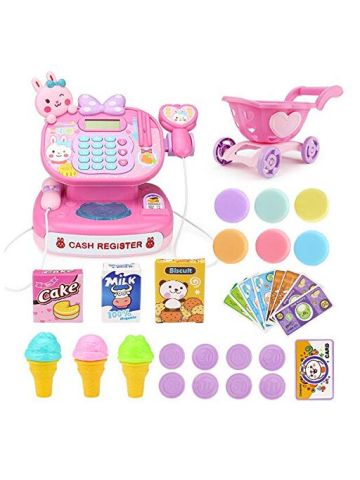 Children Boys And Girls Play House Supermarket Multi-Function Cartoon Simulation Toys Suit The Cash Register