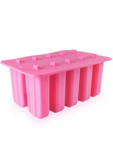 Silicone Ice Cream Mould Popsicle Mold Ice Tray Puck Popsicle Frozen Mold Shape Diy Ice Cream Tools, Pink