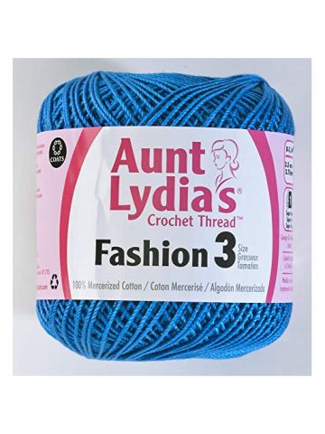 Aunt L Yard Ia'S Fashion Crochet Thread Size 3 - Blue Hawaii