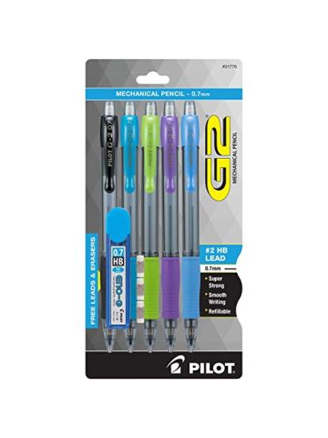 Pilot G2 Mechanical Pencils W/lead & Erasers .7mm