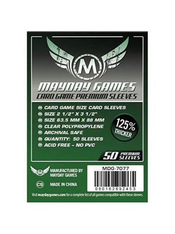 Mayday Game Card Sleeves 2 1/2" X 3 1/2" 100 Pack
