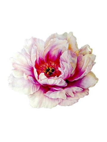 Entertaining With Caspari Peony Die Cut Placement, White, Set Of 4