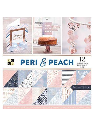 Dcwv Double Sided Paper Stack 12X12 36 Per Package Peri & Peach, 12 W
