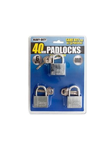 Chrome Finish Keyed Alike Steel Padlocks - OF645