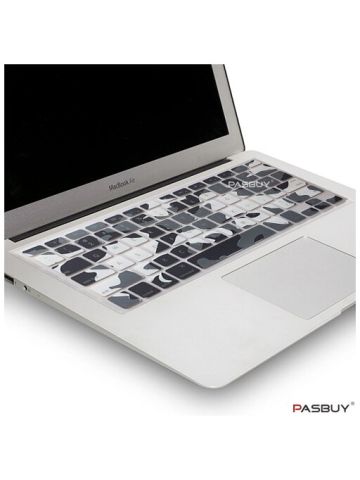 Pasbuy Camo Black Faded Ombre Series Silicone Skin Keyboard Cover For MacBook Pro