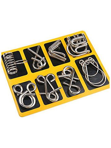 Bihrtc Set Of 8 IQ Toys, IQ Test Mind Game Toys Brain Teaser