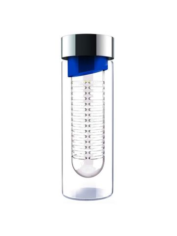 Asobu - Flavor It Glass Water Bottle With Fruit Infuser Blue 600 Ml