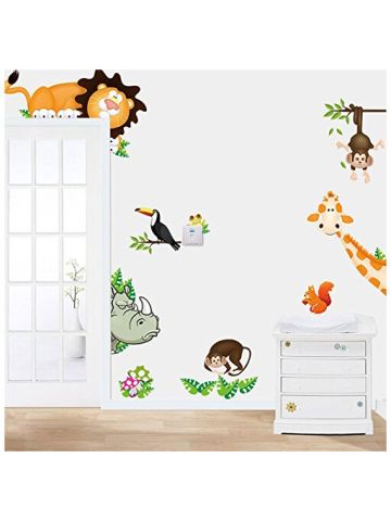 2015 Jungle Animal Kids Baby Nursery Child Home Decor Mural Wall Sticker Decal