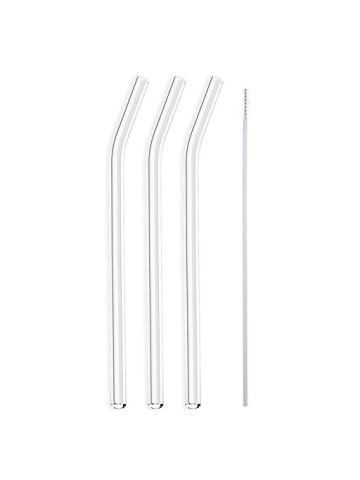 Reusable Glass Smoothie Straws Drinking Straws for Milkshakes Frozen Drinks