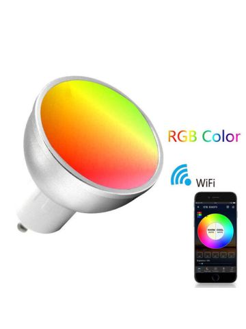 Gu10 Smart Led Bulb 5 W Dimmable Wifi Light Bulb Colorful Wireless App Controlled