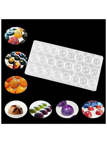 Clear Hard Chocolate Maker Polycarbonate Pc Diy 24 Half Ball Candy Mold Mould