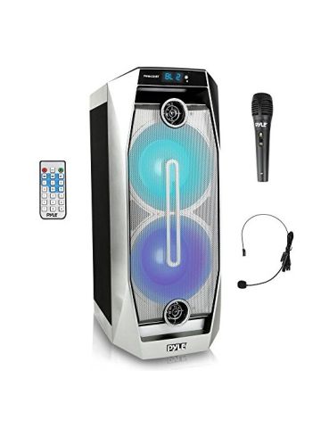 Pyle Wireless Bluetooth Portable Speaker With Wireless Headset