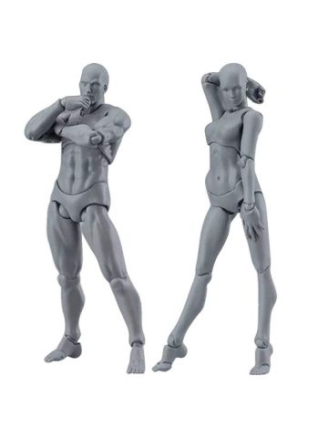 Drawing Figures for Artists Action Figure Model Human Mannequin Man and Woman Set