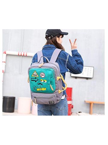 Y&D Student's Fashion Bag Unique Large Capacity Zipper Preppy Durable Chic Backpack Multi Color