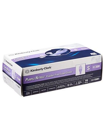 Kimberly Clark Safety  Nitrile Gloves, Powder Free, Small, Purple