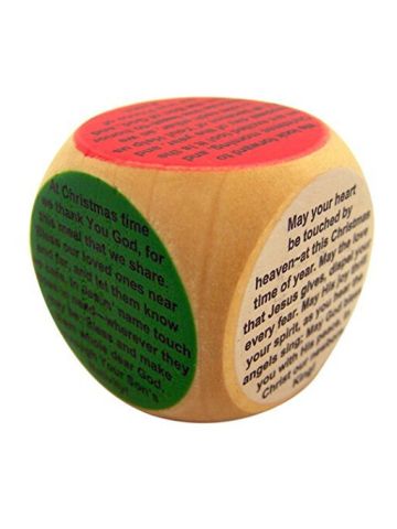 Wooden Prayer Cube With Christmas Prayers