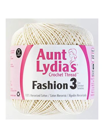 Aunt L Yard Ia'S Fashion Crochet Thread Size 3 - Bridal White