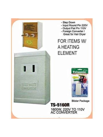 International Voltage Converter 220V To 110V 1600 Watt