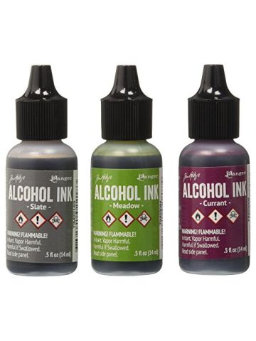 Ranger Adirondack Ink 1/2-Ounce 3/Pkg, Cottage Path, Slate/Currant/Meadow