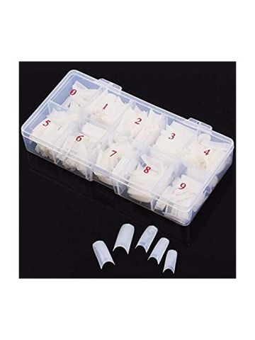 Box 500Pcs Clear White Natural French False Acrylic Nail Art Tips Uv Gel Diy