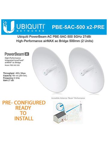 Ubiquiti Power Beam Bridge 25+km 450+Mbps