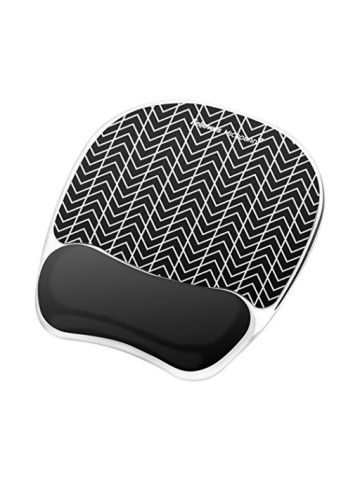 Fellowes Mfg Co Photo Gel Wrist Rest With Microban Black/White