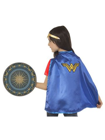 Wonder Woman Cape, Fabric Tiara & Shield