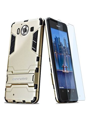 Lumia 950 Case With Built-In Kickstand Include Hd Invisible Film - Gray