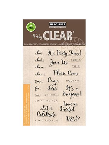 Hero Arts Clear Stamps 4X6-Invitation Themes