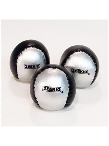 Zeekio Beginner Juggling Ball Set - 3 -100g Silver And Black