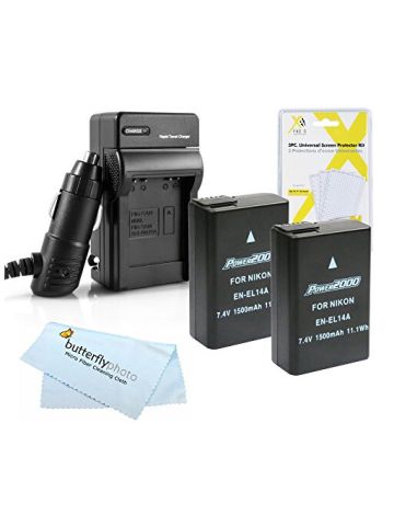 2 Pack Battery And Charger Kit For Nikon