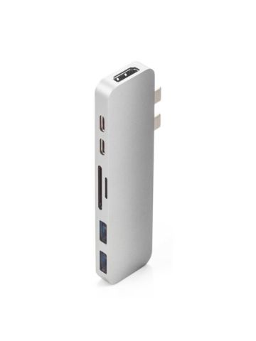 Usb-C Hub, Kibiy Aluminum Usb-C Adapter With Hdmi 4K Port, 2 Usb 3.0 Ports, 2Usb C Port, Sd & Micro Sd Card Reader For Macbook Pro 2015/2016/2017