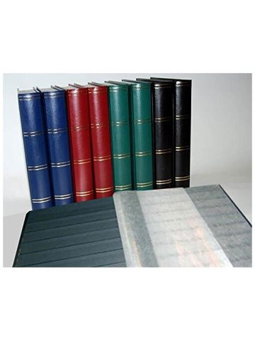 Prophila Lighthouse Stamp Album Stockbook 60 Black Sides, Green Cover