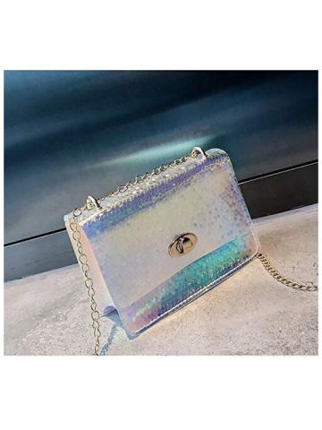 Y&D Women's Shoulder Bag Stylish Chic Alloy Chain Elegent Colorful Party Bag Multi Color B07NDYKFZK