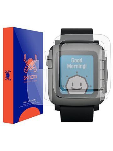 Pebble Time Matte Screen Protector + Full Body Skin Anti-Glare , Anti-Fingerprint