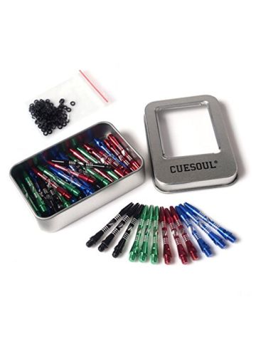 Cuesoul 40 X 46mm Length 2 Ba Grooved Aluminium Dart Stems/shafts-40 Pcs