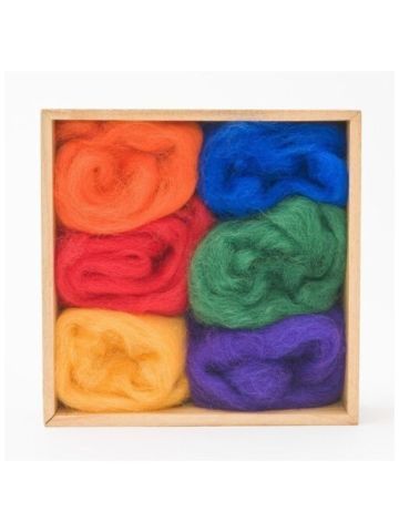 Wool Roving Rainbow Colors By Wool Pets