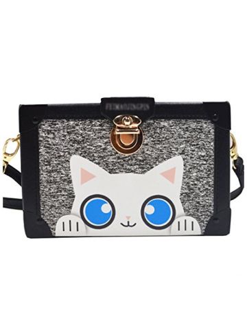 Monique Women Mini Cat Print PU Leather Clutch
