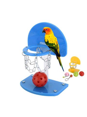 Bird Training Toy, Womdee Parrot Activity Toys with Mini Basketball Stands