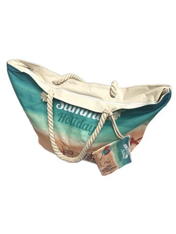 Fresko Tropical Print Beach Bag With Pouch