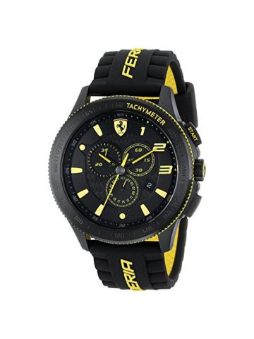 Ferrari Scuderia XX Analogue Black Dial Stainless Steel