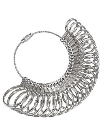 Mudder Ring Gauges Finger Sizer Measuring Tool, Size 1-13