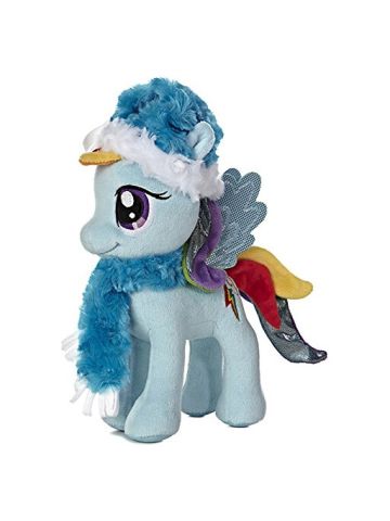 Aurora World My Little Pony Rainbow Dash Pony Plush With Fuzzy Hat And Scarf, 10'
