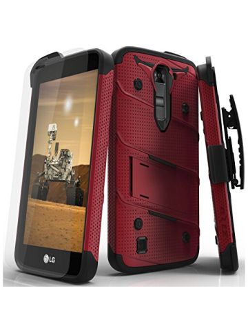 Zizo Bolt Cover Tempered Glass Screen Protector Case Kickstand Holster Belt
