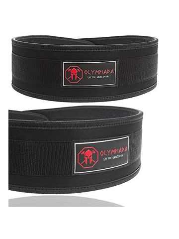 Olympiada Low Profile Weight Lifting Belt 4-inch Black Fitness