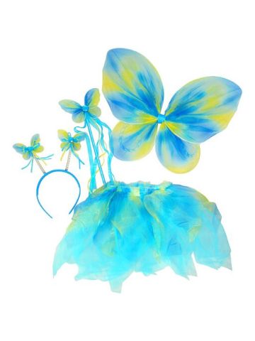Blue & Green Neon Fairy Butterfly Costume Tutu Set By Cutie Collection