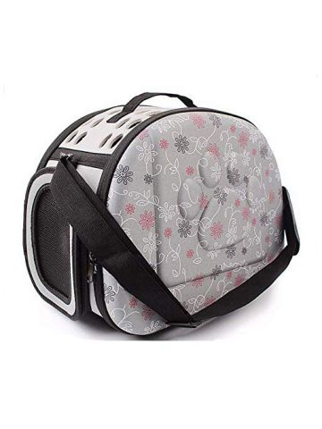 Grey Pet Dogs And Cats Travel Bag Soft Eva Portable Foldable Pet Bag