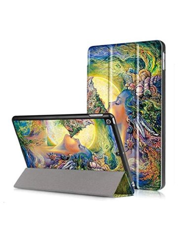 Polly Leather Intelligent Sleep Folding Stand Painted Leather Case Cover for Apple Ipad 9.7 Inch 2017 Tablet